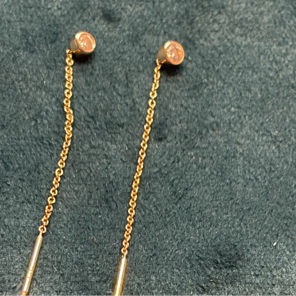 Diamond Threader Earrings - Picture 4 of 4